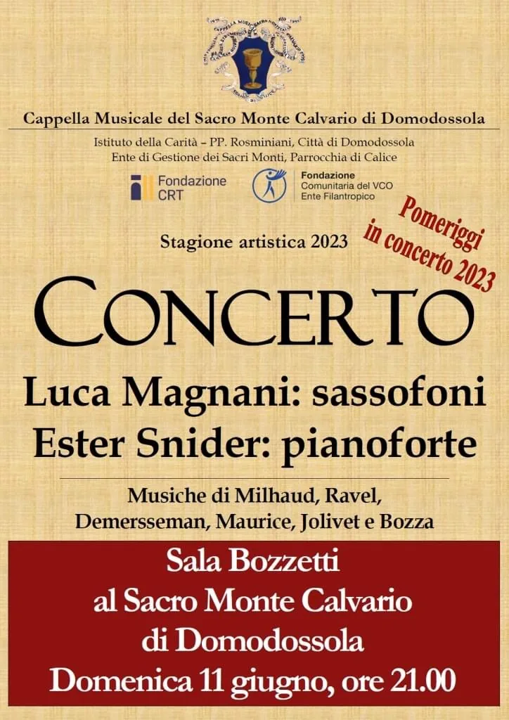 Ester Snider - Concerto per sax e piano a Domodossola (VB)