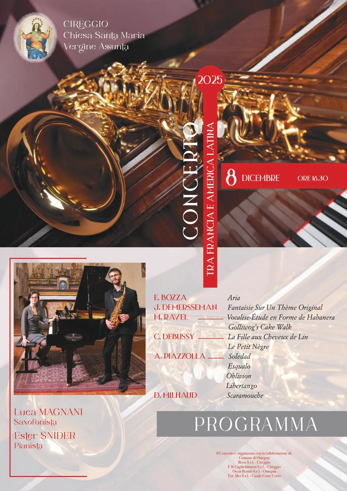 Ester Snider - Concerto per sax e pianoforte a Cireggio di Omegna (VB)