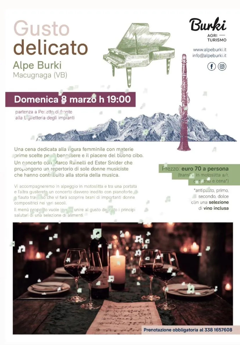 Ester Snider - “Donne In Musica” per flauto e pianoforte all’Alpe Burki di Macugnaga (VB)
