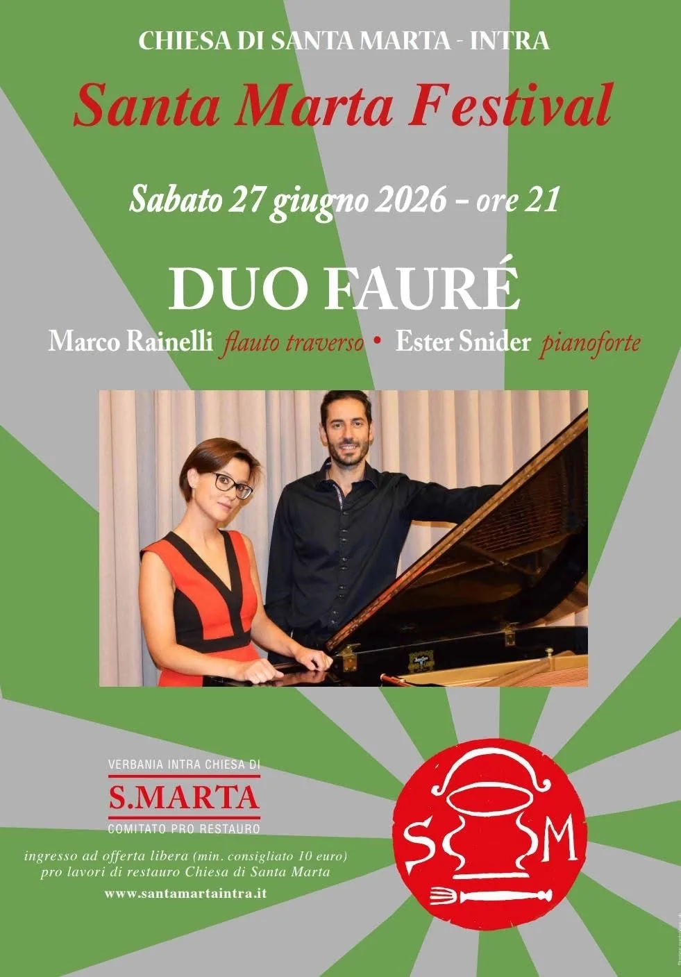 Ester Snider - Concerto per flauto e pianoforte a Intra (VB)