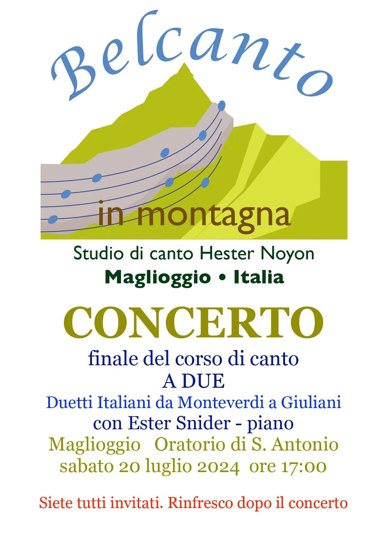 Ester Snider - Masterclass di Canto a Maglioggio (VB)