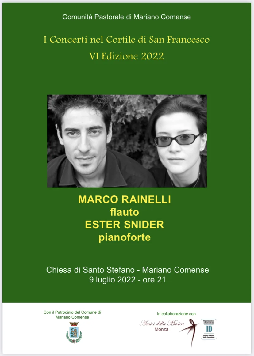 Ester Snider - Concerto per flauto e pianoforte a Mariano Comense (CO)