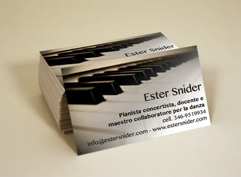 Ester Snider - Stampati i nuovi bigliettini da visita di Ester