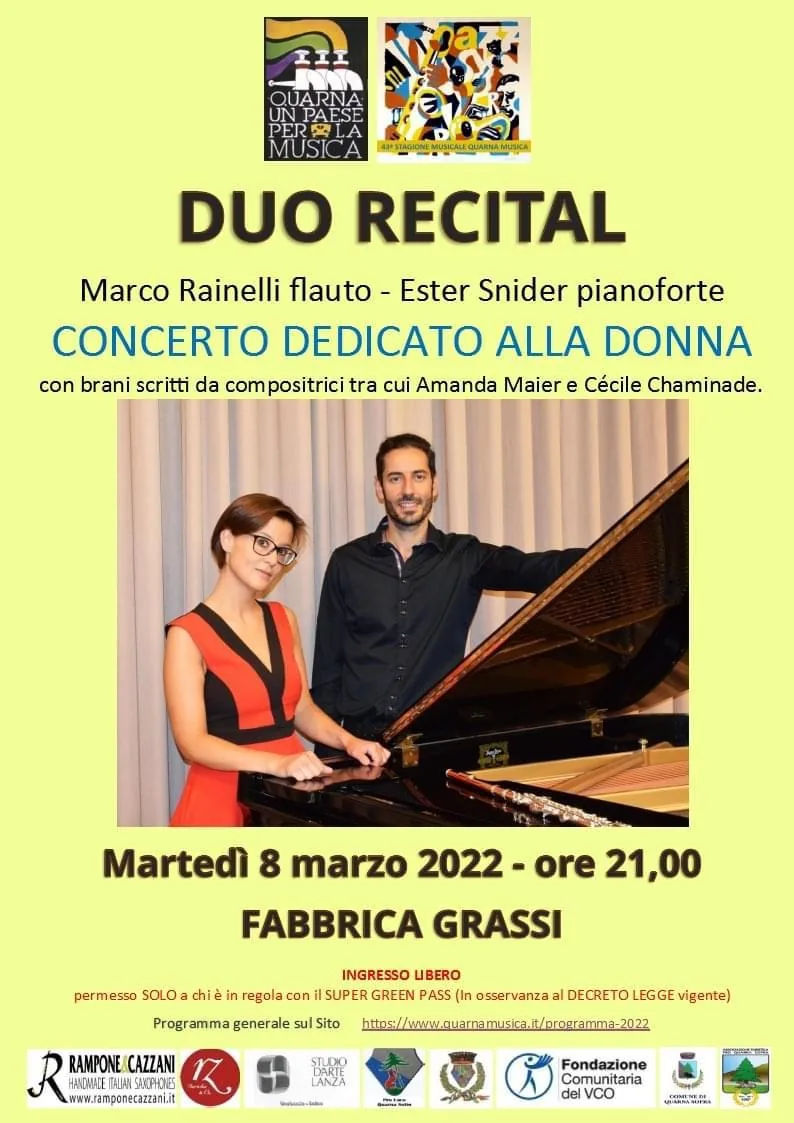 Ester Snider - Concerto dedicato alla Donna a Quarna Sotto (VB)